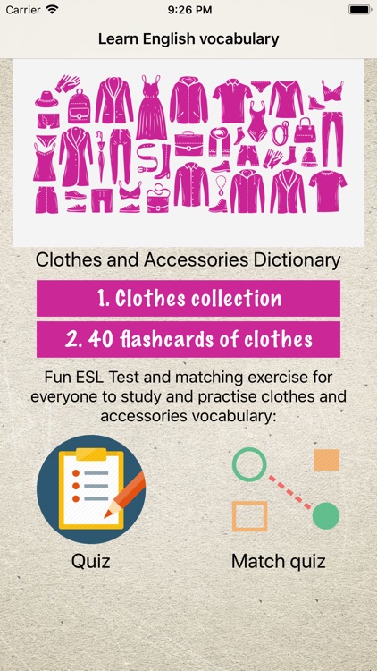 Clothes & Accessories Vocabulary 