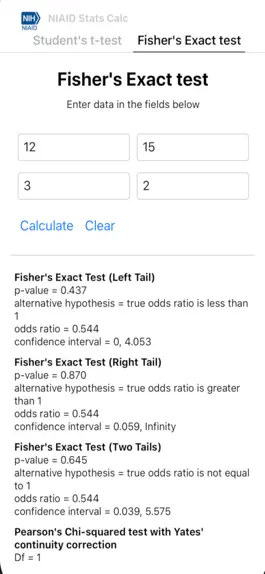 Game screenshot NIAID Stats Calculator hack
