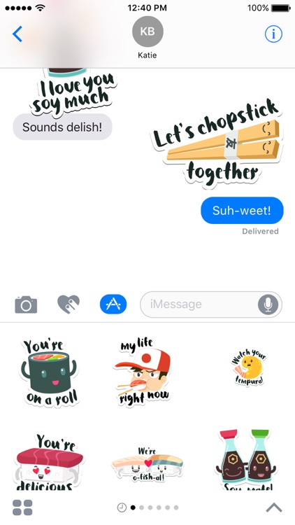 Sushi Stickers for iMessage screenshot-2