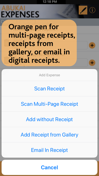 How to cancel & delete ABUKAI Expense Reports Receipt from iphone & ipad 4