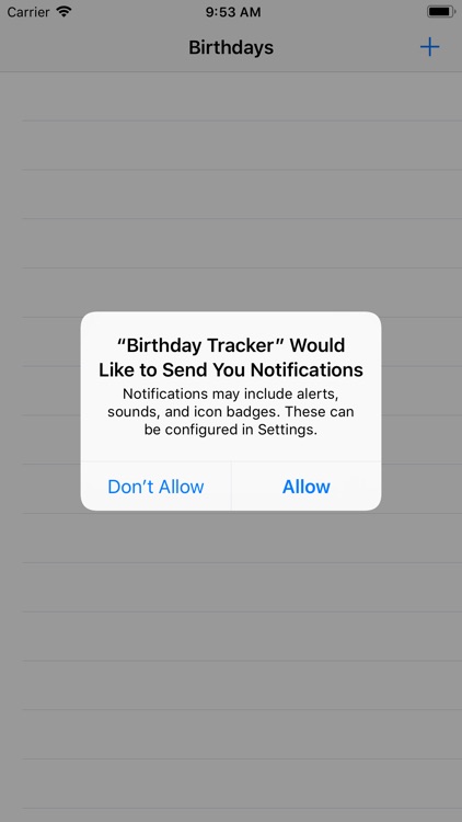 Birthday Tracker