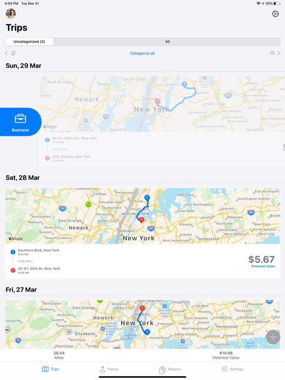 MileWiz - Automatic Mileage Tracker & Digital Driver Log screenshot