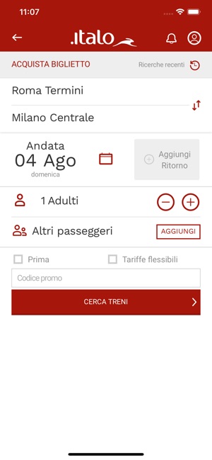 SCARICARE FATTURE ITALO TRENO