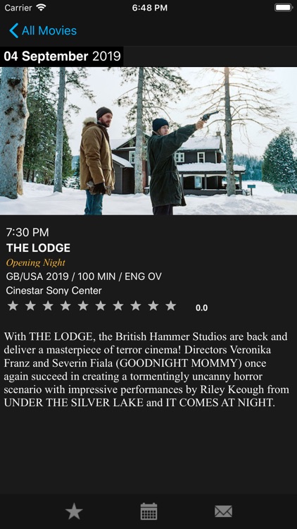 Fantasy Filmfest Planner