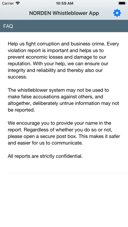 NORDEN Whistleblower App