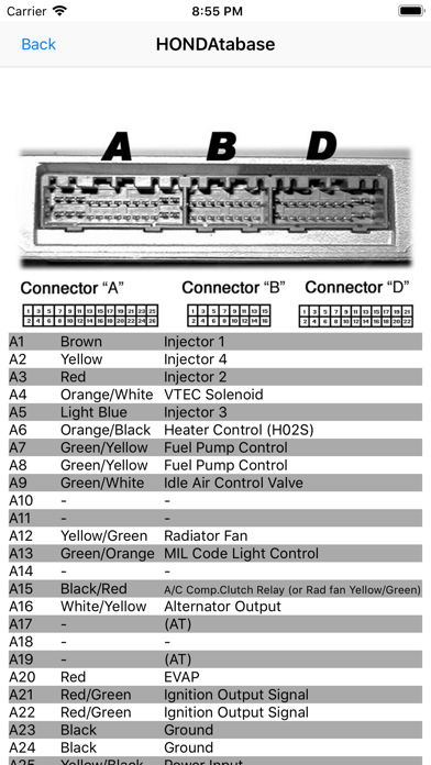 HONDAtabase screenshot 3
