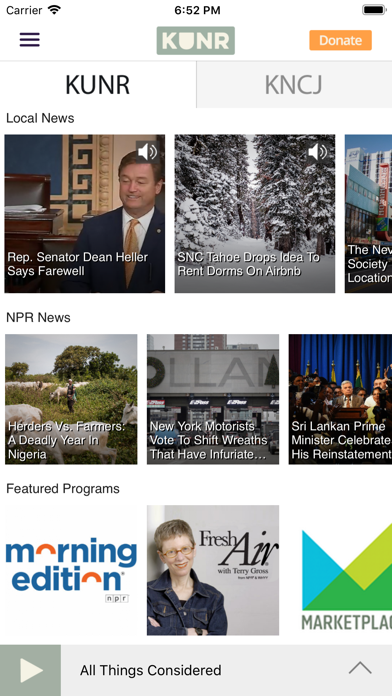 KUNR Public Radio screenshot 2