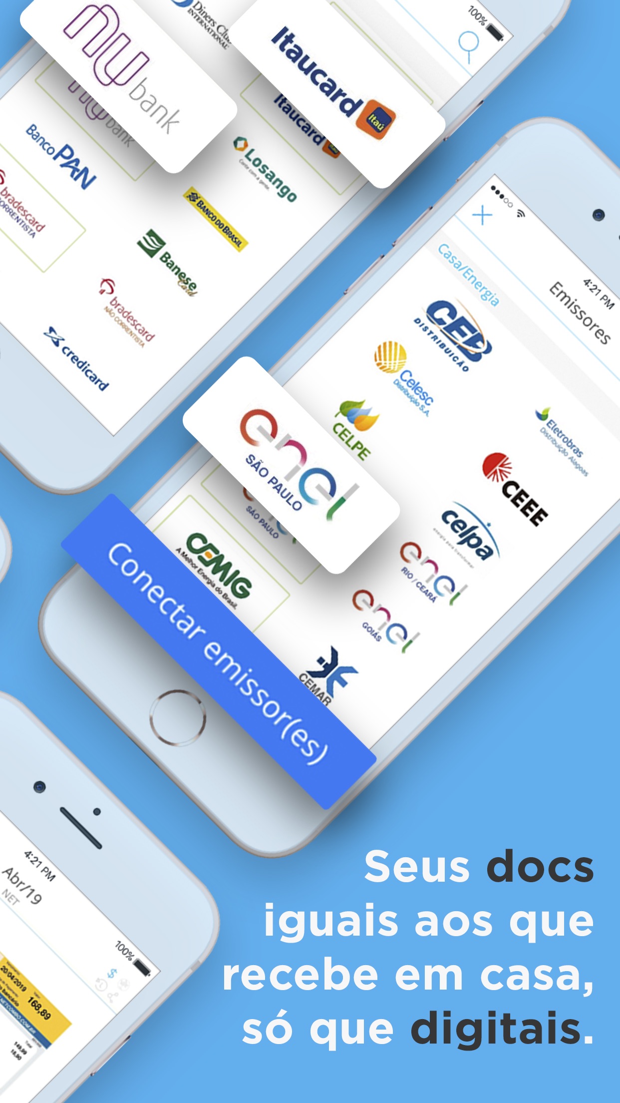 Screenshot do app papelada - boletos e gastos