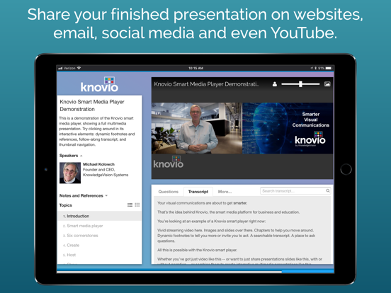 Knovio Mobile: Instant Multimedia Content screenshot