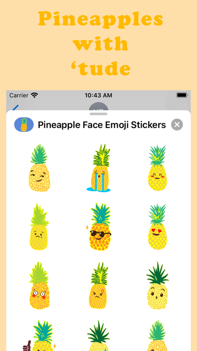 Pineapple Face Emoji Stickers screenshot 3