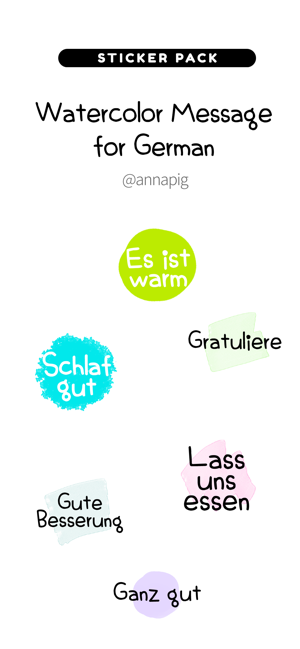 Watercolor Message for German(圖1)-速報App