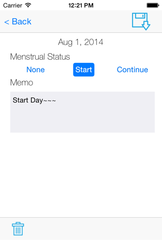 Menstrual Calendar Diary - náhled
