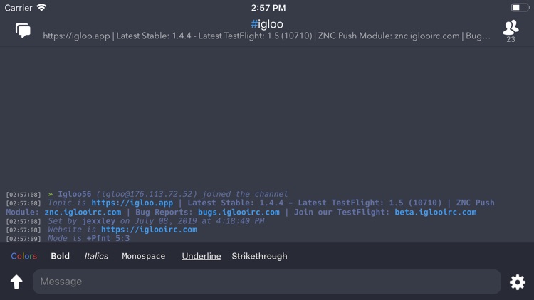 Igloo IRC screenshot-6