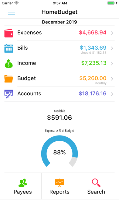 Homebudget With Sync review screenshots