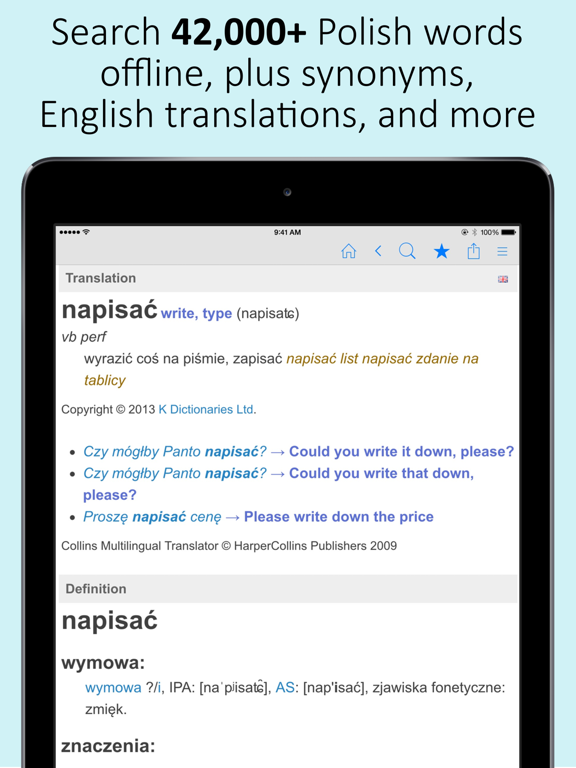 Polish Dictionary & Thesaurus App Price Drops