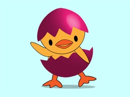 Bring your iPhone messages to life with animated stickers, including a dancing baby chick, dancing eggs, and cute bunnies with blinking eyes