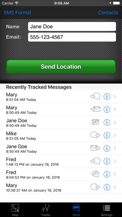 SMS a GPS screenshot-3