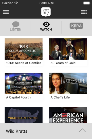 KXT Public Media App - náhled