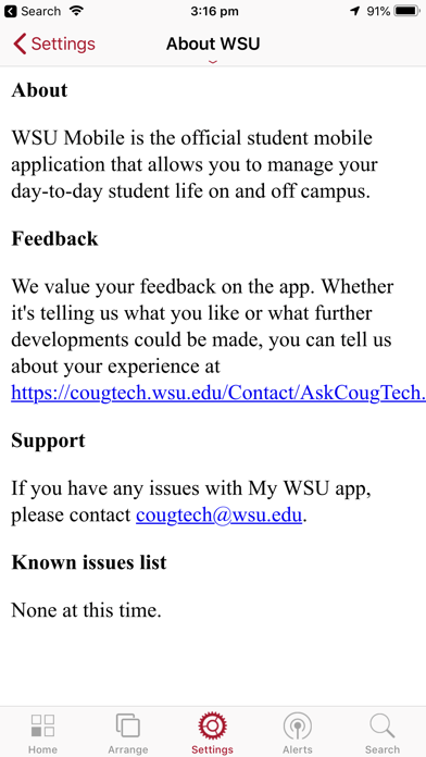 WSU Mobile screenshot 2