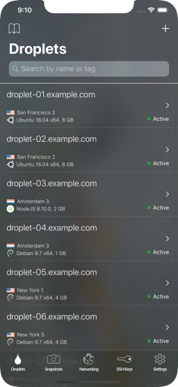 Manager for Digital Ocean app screenshot