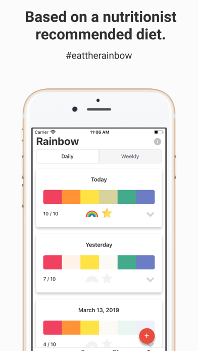 Rainbow Diet Food Journal screenshot 2