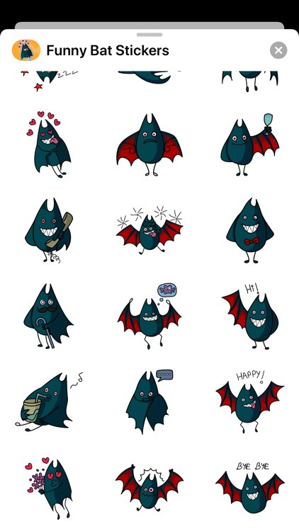 Funny Bat Stickers HD