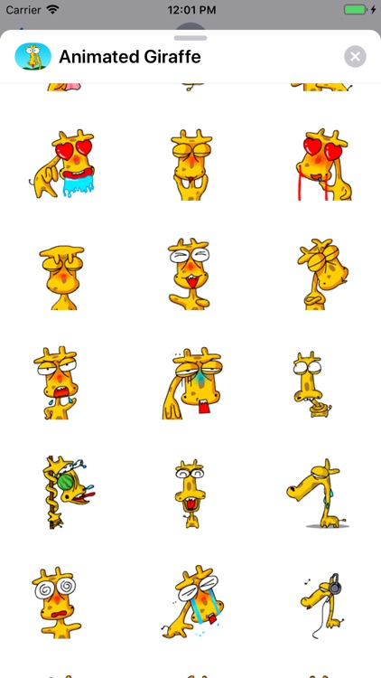 Animated Giraffe Sticker App