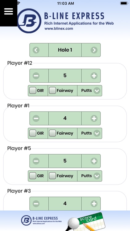 B-line Score Card