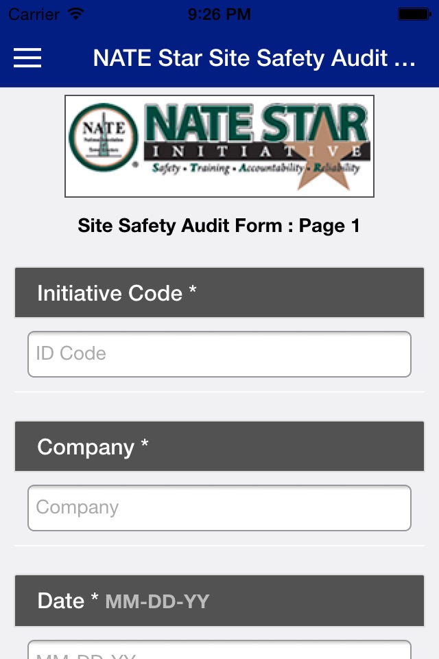 NATE STAR Initiative screenshot 2
