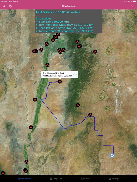 Screenshot #5 pour New Mexico – Camps & RV Parks