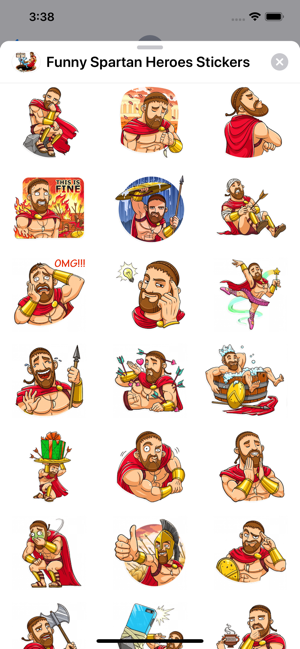 Funny Spartan Heroes Stickers(圖2)-速報App