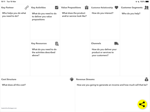 Business Model Canvas screenshot 2