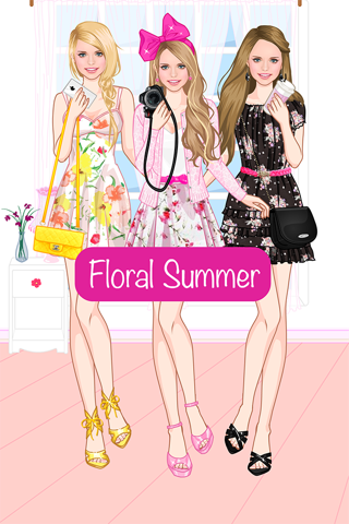 Floral summer dress up game - náhled