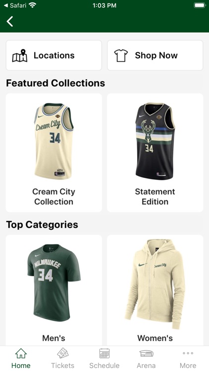 Bucks & Fiserv Forum App