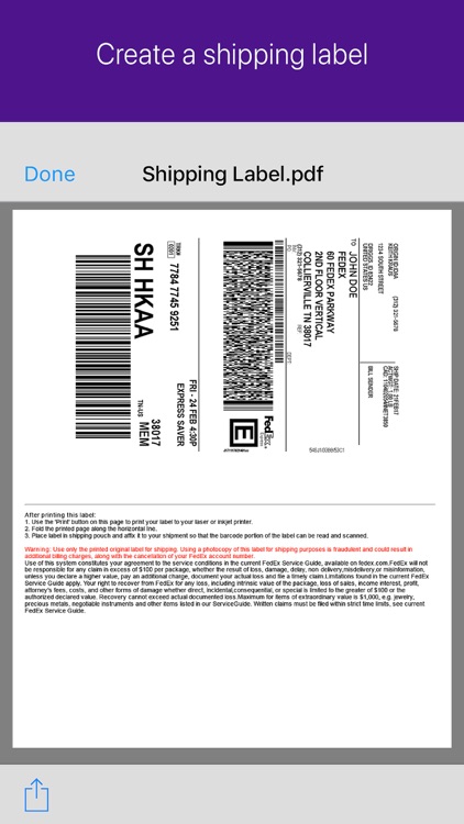 International Shipping Label Template