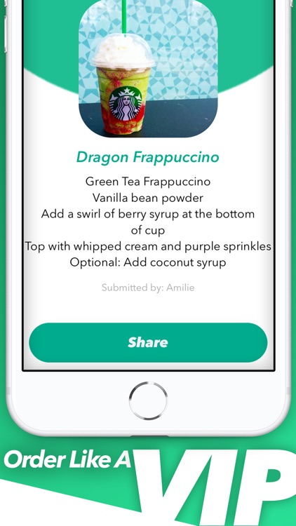 Secret Menu for Starbucks VIP