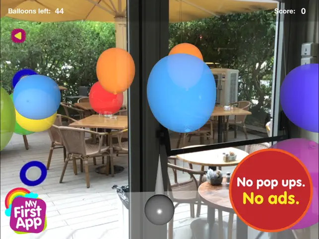 Ballons Burst AR for toddlers, game for IOS