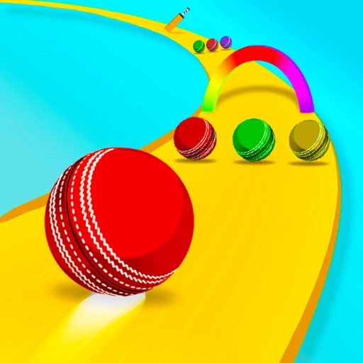 Cricket Ball Rainbow Color Icon