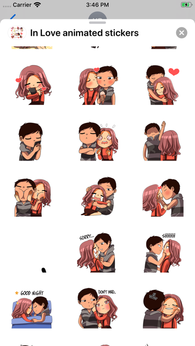 In Love animated stickers screenshot 2