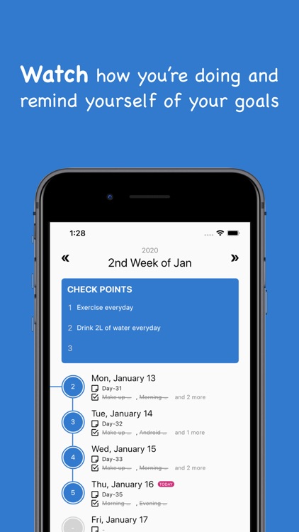 Blue Diary - daily tasks, memo