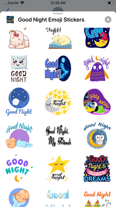 Good Night Emoji Stickers screenshot 2