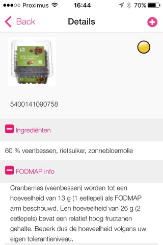 Fodmapp screenshot 3