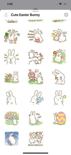 Cute Easter Bunny Sticker Pack(圖2)-速報App