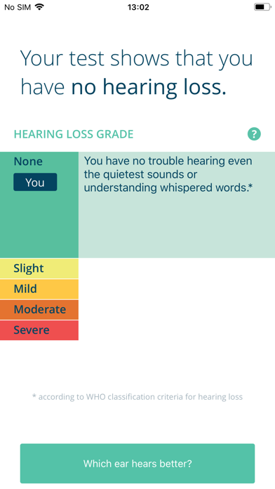 Mimi Hearing Test screenshot
