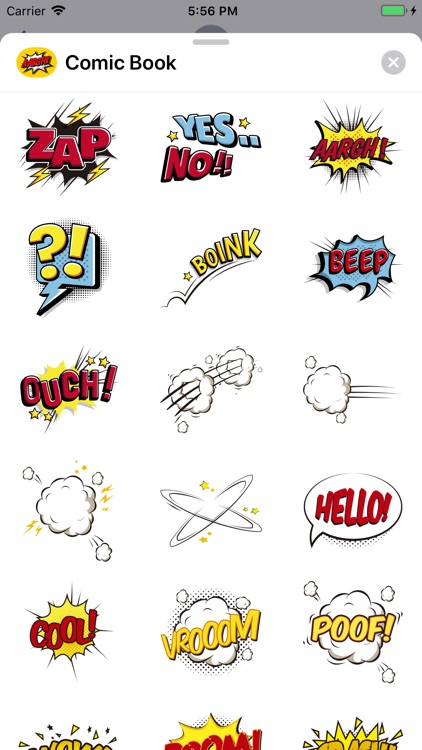 Comic book top stickers screenshot-4