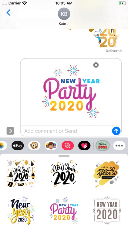 Welcome 2020 New Year Stickers