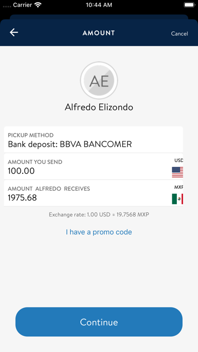 BBVA Transfer Services screenshot 4