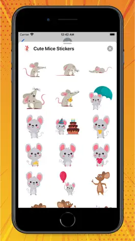 Game screenshot Cute Mice Stickers apk