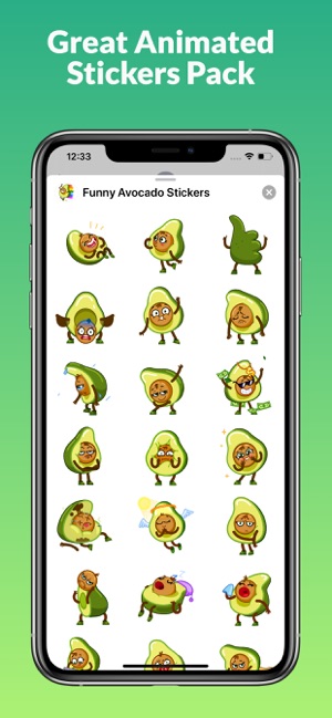 Funny Avocado Animated Sticker(圖2)-速報App