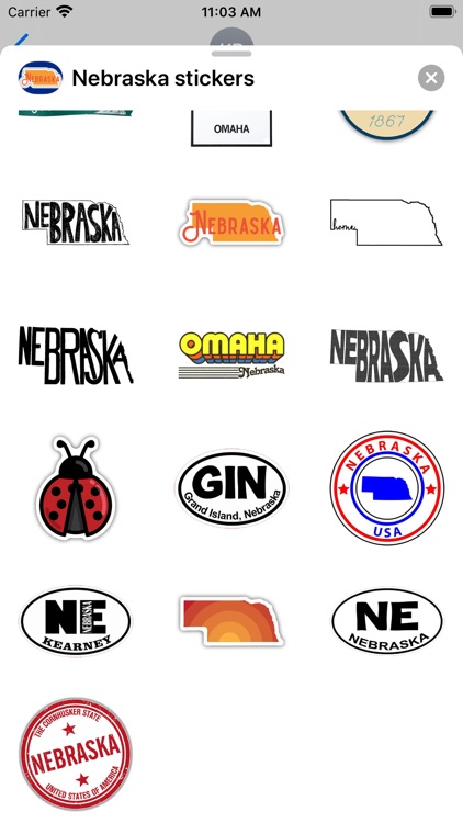 Nebraska emoji - USA stickers